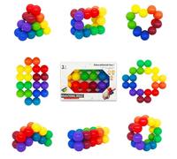 JUGUTA Gioco Di Puzzle, Palla Sensoriale, Composta Da 20 Palline Color Arcobaleno, Per Allenamento Pratico E Pensiero Aperto, Adatto Per Alleviare Lo Stress