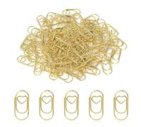 JUGUTA Graffetta In Metallo, 100Pcs Forma Di Cuore Piccole Graffette, Graffette Ufficio Segnalibri Per Libro, Di Carta Raccoglitori Clip Per Memo, Carta, Biglietti, Poster, Foto(Oro)
