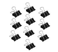 JUGUTA Lot De 10 Pinces À Documents 51 Mm Boîte De Pinces À Papier Multi-Fonctions Binder Clips Papier Métal Pince A Dessin Pour Notes Papier À Lettre Clip Fournitures De Bureau Noir