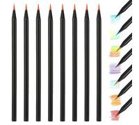 JUGUTA Matite Colorate Arcobaleno 8 Pezzi - 7 in 1 Legno Nero per Disegno Artistico - Set Multicolore per Bambini e Adulti - Ideale per Schizzi, Scuola, Terapia Anti-Stress e Hobby Creativi