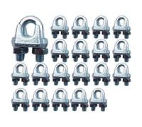JUGUTA Morsetti Per Fune, 20 Pezzi Serracavi In Acciaio Inox 304 M5 5Mm Per Filo Stendibiancheria E Cavi Metallici Din741