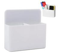 JUGUTA Portapenne Magnetico, Può Contenere Penne, Matite, Gomme Per Cancellare, Per Lavagna Bianca, Frigorifero, Armadietto E Altre Superfici Magnetiche, Colore: Bianco