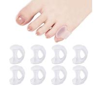 JUGUTA Separatori per Mignolo del Piede 8 Pezzi - Cuscinetti in Gel per Dita - Protezione Antisfregamento e Calli - Trasparente e Ipoallergenico - Adatti a Uomo e Donna