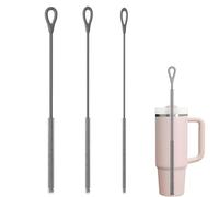 JUGUTA Spazzola Cannucce Silicone, 3Pezzi Scovolino Per Cannucce Riutilizzabile Per Vetro Metallo Frullati Cannucce E Tazze Cannuccia, Impugnatura Antiscivolo Morbida E Pieghevole, 3Mm,6Mm,9Mm