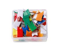 JUGUTA Spilli Bandiera Colorati,80 Pezzi Spilli Plastica Colorata 6Mm,Mappa Tacks Puntine Colorate,Con Bandiere Testa In Plastica Per,Mappa Di Viaggio Bacheca Di Sughero Bollettino,8 Colori
