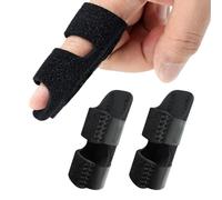 JUGUTA Stecche Per Le Dita, 2 Pezzi Stecca Per Dito Regolabile, Supporto Di Mano Splint Dito Per Allevia Il Dolore, Tendinite, Artrite, Slogato, Rotto, Frattura (Nero)