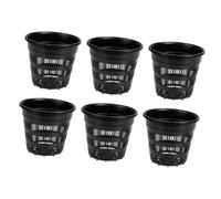 Jugutyeg 6 Rete Riutilizzabili per Giardinaggio Indoor, Leggeri, Ideali per La Crescita in Casa O sul Balcone, con Fori di Drenaggio, Nero Rotondo, 11 Cm