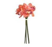 Jugutyeg Composizione di Orchidee Artificiali a Stelo Lungo per Le Festività Del Ringraziamento, Orangina