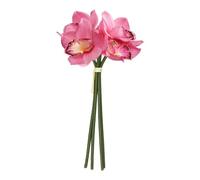 Jugutyeg Composizione di Orchidee Artificiali a Stelo Lungo per Le Festività Del Ringraziamento, Rosa Scuro