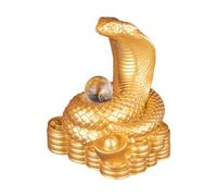 Jugutyeg Statua Del Serpente per Il Capodanno Cinese 2025, Ornamento per L'anno Del Serpente, Decorazione Da Tavolo, Statuetta Feng Shui per L'ingresso, Oro, 5.5 Cm X 4 Cm X 7 Cm