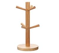 JUHONNZ Porta Tazze,Portabicchieri in Legno Porta Tazza Supporto per Tazza Albero Ganci per Tazza Supporto Albero per Bancone Della Cucina Tavolo da Tè Organizer Tazza di Caffè