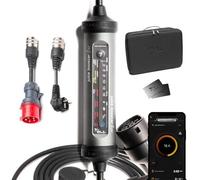 Juice Booster 3 Air Basic Set, Mobile Wallbox 11kW con App, Caricabatterie Auto Elettrica con Cavo Ricarica Auto Elettrica Tipo 2, Include Adattatore CEE16 Rosso 3 Fasi + EU Schuko
