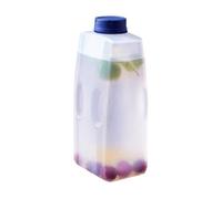 Juice Bottles, Clear Empty Bottle Cold Drink Container With Leak-Proof Lids