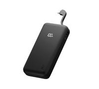 Juice Power Bank Eco integrato, caricatore portatile da 16000 mAh con cavo USB-C integrato e display digitale, uscita USB-C veloce, PowerBank per iPhone 15 16 Pro Max, Samsung, Android, iPad, DJI Osmo