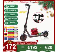 JUICEASE AP07 Scooter elettrico 600W Motore potente 36V 10.5AH 35KM A lungo raggio con luci di svolta Doppio assorbimento degli urti EScooter