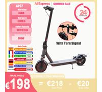 JUICEASE AP07 Scooter elettrico 600W Motore potente 36V 10.5AH 35KM A lungo raggio con luci di svolta Doppio assorbimento degli urti EScooter M365 P7 AP07