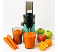 JuiceInstant - Estrattore di succhi compatto per frutta e verdura, spremiagrumi elettrico senza BPA, con setaccio, antigoccia, frullatore lento che conserva vitamine (acqua)