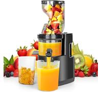Juicer Slow Juicer con 13,5 cm extra grande contenitore per frutta e verdura intera, facile da pulire, spremiagrumi per frutta e verdura e verdura