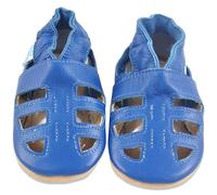 Juicy Bumbles Bambino Sandali Primi Passi - Scarpe Neonato Estive - Scarpine Neonato in Morbida Pelle - Spartani Blu - 18-24 Mesi