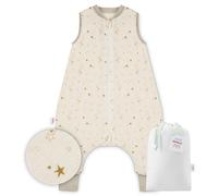 Juicy Bumbles Sacco Nanna con Piedini 2.5 Tog Imbottito in Garza di Cotone - Sacco Nanna Invernale 1-4 Anni - Sacco Nanna 2.5 Tog con Gambe Sacco Nanna Autunno Inverno - Luna e Stelle 80cm 2 Anni