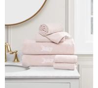 Juicy Couture Alyssa Lussuoso set di 6 asciugamani da bagno - (2) asciugamani da bagno, (2) asciugamani e (2) asciugamani da bagno - Set di asciugamani da bagno rosa premium
