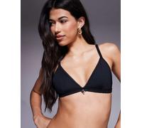 Juicy Couture - Brassière nera con logo sulla fascetta-Nero XL