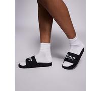 Juicy Couture - Carmen - Sliders nere in similpelle PU stile college-Nero 7