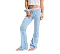 Juicy Couture Christine Strip Pants, Blu Polvere, M