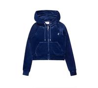 Juicy Couture Classic Velour Hoodie with Juicy Logo Felpa con Cappuccio, profondità Blu, M (Pacco da 14) Donna