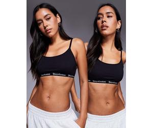 Juicy Couture - Confezione da 2 brassière nera/grigia-Multicolore 2XS