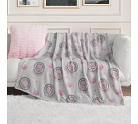 Juicy Couture Coperta | Juicy Emblem | Peluche e accogliente | Coperte decorative per divani, sedie e letti | Lussuosa e morbida | Decorazione per la casa chic | Misure 127 x 177,8 cm | Rosa/Nero