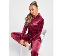 JUICY COUTURE Crown Velour Corset Hoodie, Burgundy L