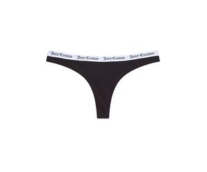 Juicy Couture Dana Cotton Thong Multipacks X3 Intimo, Nero, L Donna