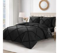 Juicy Couture Diamond Twin Comforter Set - Ruffle 2-Piece Machine Washable Reversible Bedding Comforter Set, Black