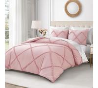 Juicy Couture Diamond Twin Comforter Set - Set di biancheria da letto reversibile con volant, 2 pezzi, lavabile in lavatrice, rosa chiaro