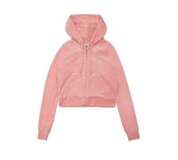 Juicy Couture Felpa da Donna Madison con Cappuccio e Cerniera in Velluto, Juicy Pink, M