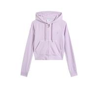 Juicy Couture Felpa da Donna Madison con Cappuccio e Cerniera in Velluto, Lilla Pastello., S