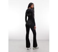 Juicy Couture - Joggers a zampa neri in coordinato-Nero XXL