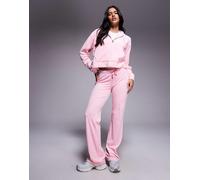 Juicy Couture - Joggers in velour rosa juicy in coordinato M