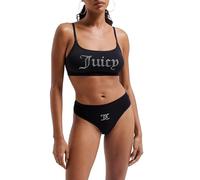 Juicy Couture Juicy Diamante Bralette & High Leg - Set di Lingerie da Donna, Nero, Standard (Confezione da 31), Nero, Taglia Unica