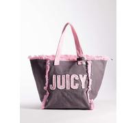 Juicy Couture - Mirna Y2K - Borsa shopping da mare marrone/rosa con logo grande One Size