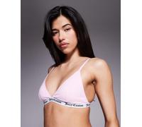 Juicy Couture - Reggiseno a triangolo rosa chiaro con logo XL