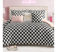 Juicy Couture Set piumone, poliestere, nero/bianco, per letto matrimoniale