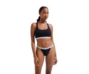 Juicy Couture Verity Cotton Bralette, Nero, XS