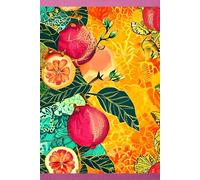 JUICY FRUIT BLOOD ORANGE Tropical Citrus-Botanical Floral Garden Kaleidoscope Art-JOURNAL NOTEBOOK DIARY RECIPE BLANK BOOK-Flower Artist Women Teen ... SCHOOL SUPPLY֎College University
