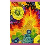 JUICY FRUIT KIWI Tropical Exotic-Botanical Floral Garden Kaleidoscope Art-JOURNAL NOTEBOOK DIARY RECIPE BLANK BOOK-Flower Artist Women Teen Girl ... SCHOOL SUPPLY֎College University