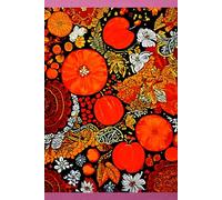 JUICY FRUIT PERSIMMON Tropical Exotic-Botanical Floral Garden Kaleidoscope Art-JOURNAL NOTEBOOK DIARY RECIPE BLANK BOOK-Flower Artist Women Teen Girl ... SCHOOL SUPPLY֎College University