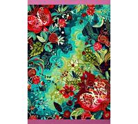 JUICY FRUIT POMEGRANATE Tropical Exotic-Botanical Floral Garden Kaleidoscope Art-JOURNAL NOTEBOOK DIARY RECIPE BLANK BOOK-Flower Artist Women Teen ... SCHOOL SUPPLY֎College University