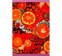 JUICY FRUIT TANGERINE ORANGE Tropical Citrus-Botanical Floral Garden Kaleidoscope Art-JOURNAL NOTEBOOK DIARY RECIPE BLANK BOOK-Artist Women Teen Girl ... SCHOOL SUPPLY֎College University