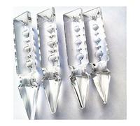 JUIYU Lampadario Pendenti con prismi di Cristallo 20 Pezzi 76 * 16 mm K9 Testa di Razzo cristallina con Parti di lampadari incisi Parti di Ricambio per lampade di Illuminazione a c
